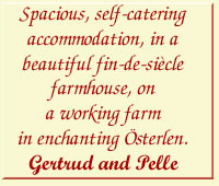 Spacious, self-catering accommodation, in a beautiful fin-de-siècle farmhouse, on a woking farm in enchanting Österlen